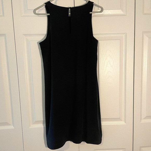 100% Silk Cynthia Rowley Black Shift Mini Dress - Picture 1 of 4
